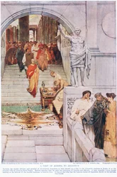 Ein Besuch von Agrippa bei Augustus